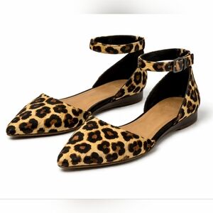🐆 Crown Vintage Leopard Cow Hair Flats | Size 7M